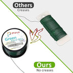 Floral Wire, 110 Yards 22 Gauge Green Florist Wires, Flexible Green Wire Paddle Wires for Crafts, Christmas Wreaths Tree, Garland and Floral Flower Arrangements