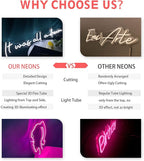 SELICOR Personalized Neon Signs Led Neon Signs Light for Bedroom Wedding Birthday Party Home Décor Custom Neon Sign Bar Store Logo Neon Sign (Optional 10" to 60")