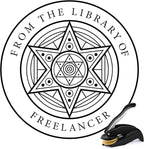 Personalized Book Embosser - Custom Library Stamp, Personal Gifts for Book Lovers, Readers, Teachers (Star-01)
