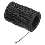 PATIKIL 164 Feet Floral Bind Wire Wrap Twine, 2mm Florist Wire Iron Wire Paper Covered Vine Wrapping Binding Wire for Flower Bouquets, Black
