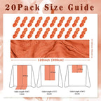 Orange Cheesecloth Table Runner 20 Pack 10FT Boho Fabric Rustic Cheese Cloth Table Runner for Wedding 20 x 120 Inch Long Bridal Shower Baby Shower Gauze Sheer Birthday Party Table Decorations