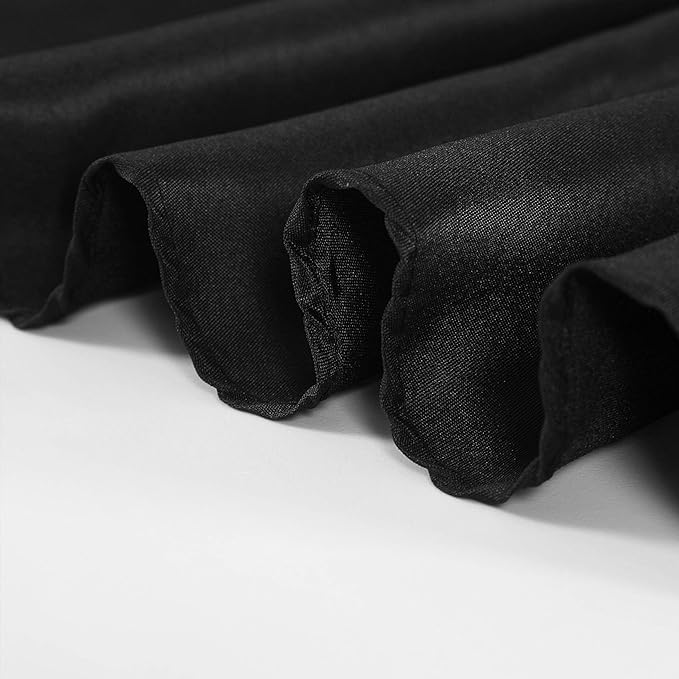Rectangle Tablecloth 60x120 inch Washable Polyester Fabric Table Cloth for Wedding Party Dining Banquet Decoration（12 Pack 60x120, Black）