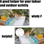 48 Pieces Transparent Clear Tablecloth Clips, Plastic Table Cloth Clips，Windproof Table Cover Holder Clamps，Table Cloth Holder for Christmas Home Wedding Party Indoor Outdoor Camping Picnic (Small)