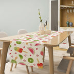 Summer Popsicles Table Runner, Colorful Watercolor Ice Cream Loves Heart Seasonal Dinner Runner for Party Holiday Home Kitchen Dining Table Decor 13"x70"