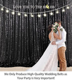 ShinyBeauty Black Sequin Backdrop - 8x10FT Photo Booth Background Fabric for Wedding, Birthday Party