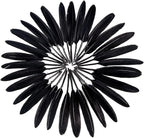 FeelfunFeather 120pcs Black Goose Cochettes Feather Natural Bulk 4-6 inch 10-15cm for Wedding Party Christmas Halloween Decorations DIY Crafts