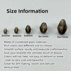 130pcs 6x8mm Teardrop Crystal Glass Beads for Jewelry Making, Faceted Vertical Hole Teardrop Glass Spacer Beads for Wind Chimes Bracelet Earring Necklace DIY Craft(Gray)