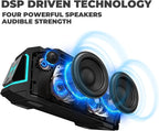 Bluetooth Speaker,Musibaby M1 Portable Bluetooth Speakers:Loud Stereo Sound with Subwoofer,Deep Bass,IPX6 Waterproof,Wireless Speaker with BT5.3,Dual Pairing,24H+ Playtime for Outdoor,Beach(Blk)