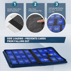 Premium Card Binder 12 Pocket for 720 Pockets Trading Card Binder, PU Zipper Card Collection Album, Sturdy Side-Loading Card Book Holder for MTG, TCG, Game Cards, Sports Cards