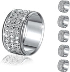 Silver Diamond Napkin Ring Set of 12 Rhinestone Crystal Glass Framed Napkin Holder for Table Decor,Thanksgiving,Christmas,Anniversary, Birthday, Holiday, Party Serviette Buckles Home Decoration