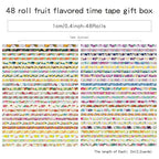 48 Rolls Fruit Theme Washi Tape Set, Writable Decorative Tapes for Scrapbooking, Bible Journaling, Bullet Journaling, 0.39"x79" per Roll