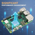 Raspberry Pi 5 Starter Kit with Pi 5 4GB RAM Board, 27W USB-C Pi 5 Power Supply, 128GB Card, Raspberry Pi 5 Aluminum Case