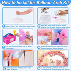 Balloon Arch Kit and Balloon Pump, 10FT Width 9FT Height Adjustable Balloon Arch Stand with NEW DESIGNED 2 Balloon Stands Water Fillable Bases for Wedding Anniversary Mother's Day Party