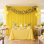 Sugargirl 10x10FT Yellow Backdrop Curtains Polyester Photo Backdrop Drapes Curtains 2 Panels with Rod Pockets for Party Birthday Wedding Photography Home Decoration