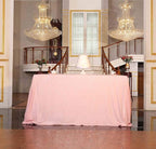 SquarePie Sequin Tablecloth 50 x 72 Inch Pink Sparkly Table Linen for Wedding Party