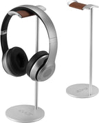 AVLT Universal Slim Aluminum Alloy Desktop Headphone Stand Anti-Slip Headset Display Organizer Hanger Rack Holder - Brown