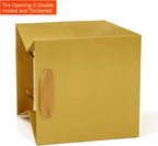 Gold Paper Gift Bag Small Square Bottom Paper Bags with Handles(Gold, 6 x 6 x 6 in, 10 CT)