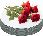 Round Mirror Centerpieces, Acrylic Circular Plates for Table Decoration, 15 Pack, Wedding Party Decor, Candle Tray (8inch)