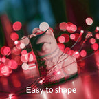 16 Pack 30 Led Fairy Lights Battery Operated String 10 Feet Waterproof Twinkle Mason Jar Silver Wire Firefly for Christmas Red