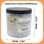 Vase Fillers for Centerpieces Home Deco,8700 Pieces Iridescent Diamond Table Confetti,Fake Plastic Gems for Bridal Shower,Wedding & Party Decorations