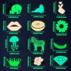 QTL Glow in The Dark Stickers for Wall Stickers for Kids Glow in Dark Stickers for Decor Kids Bedroom Stocking Stuffers 30Pcs