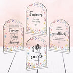 4 Pcs Wedding Decor, Ceremony Sign, Wedding Sign for Reception & Event Party,Bridal Shower Decorations, Wedding Table Decor Accessories for Anniversary And Event 5x7 Inch