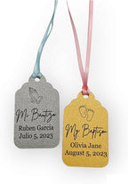 Mi Bautizo Baptism Christening Personalized Thank You Tags 20 pcs - More Colors Available (pink shimmer)