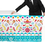 Gatherfun Fiesta Party Supplies & Cinco de Mayo Decorations - Ultimate 2-Pack Mexican Party Supplies with Vibrant Disposable Plastic Tablecloth, 54x108, Mexican Birthday, Taco Events