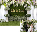 Wedding Arch Flower Backdrop - 10x8ft Mr & Mrs Engagement & Anniversary Photography & Bridal Shower Background