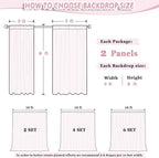 DUOBAO Red Chiffon Backdrop Curtain 5FTx8FT Polyester Curtains for Wedding Ceremony 96" Long Sheer Drapes 2 Pcs Girls' Bedroom Party Stage Decoration (58" W x 96" L)