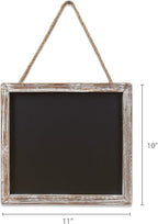 Barnyard Designs Magnetic Hanging Chalkboard Sign – Rustic Decorative Display Presentation Board for Office, School Supplies, Kitchen, Restaurant, Weddings and More, 11” x 10” (3 Pack)
