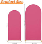 Wedding Arch Covers Arch Backdrop Cover Arch Stand Covers 7.2FT 6FT Set of 2 Arch Cover Spandex Fabric Stretchy Backdrop for Wedding Birthday Party Decoration Baby Shower (Rose Red)