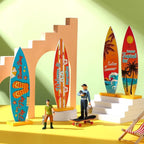 Blulu 4 Pcs Surfboard Decorations for Party Surfboard Beach Signs Welcome to Paradise Sign Tropical Bar Table Centerpieces Endless Summer Wood Decor Flip Flop Letters for Home Decor(Tropical Style)