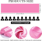 SHEJIZE 10 Pack Pink Satin Table Runner 12x108 Inches Long, Bright Silky Smooth Satin Table Runner Table Decor for Wedding Banquet Christmas Prom Event Birthday Party