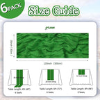 6 Pack Green Cheesecloth Christmas Table Runner 10ft Boho Gauze Fabric Cheese Cloth Table Runner 35 x 120 Inch Rustic Sheer Runner for Romantic Wedding Decor Baby Shower Party Centerpiece Decoration