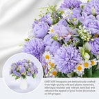12 Packs Peonies Artificial Flowers,Silk Artificial Peonies Flowers Fake Peony Faux Floral Arrangements Bouquet for Centerpiece Table Wedding Party Home Decor Purple