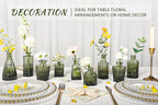 12pcs Glass Bud Vase Set, Small Green Flower Vases for Centerpieces in Bulk, Mini Vintage Vase for Wedding, Home,Table Decoration