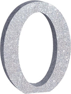 TONIFUL 8 Inch Silver Glitter Letter O Table Centerpiece A-Z Silver Birthday Party Decorations,Silver Alphabet O for Birthday,Chrismas,Graduation,Bridal Shower,Wedding,Anniversary Party Supplies