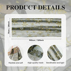 Artoid Mode Black Gold Snowflakes Christmas Gauze Table Runner 120 Inch 10FT, Winter Seasonal Sheer Dining Holiday Wedding Table Decor for Home Party