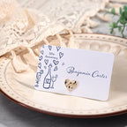 UNIQOOO 12Pcs Decorative Gold Love Heart Place Card Holders Bulk, Romantic Name Card Stands Set, for Wedding Engagement Decor, Table Setting, Business Card, Name Tag, Party Food Labels