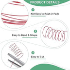 0.3mm Jewelry Wire, 28 Gauge 328FT Craft Wire Copper Beading Wire for Jewelry Making/Planting/Weaving/DIY Crafting, Soft Metal Wires [100M, Red]