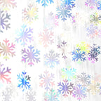 Snowflake-Snow Iridescent-Holographic Christmas Party-Decoration Garland - 52ft Winter Wonderland Frozen Ornaments Hanging Paper Streamers,New Years Birthday Baby Shower Dance Ceiling Decor Hugfond