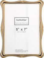 5 x 7'' Premium Alloy Gold Photo Frame - Luxury Display Hi End Décor Picture Frames 7 x 5'' with Velvet Backing,Hi End Décor Metal Frames