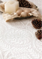 patdrea Vintage Ruffle Tablecloth for Rectangle Tables,Farmhouse Embroidered Cotton White Lace Table Cloth Cover Decor for Dining Room Wedding Banquet Thanksgiving Christmas,59"*91"