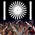 Glow Foam Sticks Bulk, 24 Pcs White Giant LED Light Up Sticks 3 Modes Flashing Glowing Baton Wands Party Supplies for Wedding, Raves,Concert,Birthday,Christmas, Halloween,Sporting Events