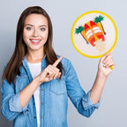 4 Styles Summer Beach Round Foldable Hand Fan Japanese Foldable Fan Style Handheld Compact Cooling Fans,Round Folding Fan for Outdoor Games,Xmas Decoration,Festival,Party Favors,Travel,Events