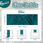6 Pack Teal Cheesecloth Table Runner 10ft Boho Gauze Fabric Cheese Cloth Table Runner 35 x 120 Inch Rustic Sheer Runner for Romantic Wedding Decor Baby Shower Party Table Centerpiece Decoration