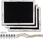 Chalkboard 12x16 inches, 3 Pack Non-Magnetic Blackboard, Rustic White Wooden Framed Chalkboards for Wedding, Kitchen and Home Decor