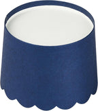 Panificio 10 Ounce Cupcake Wrappers, 200 Scalloped Baking Cups - Oven-Ready, Greaseproof, Midnight Blue Paper Cupcake Liners, Disposable, For Birthdays, Baby Showers, Or Weddings - Restaurantware