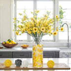 DomeStar Yellow and Orange Fake Ice, 150PCS Acrylic Fake Diamonds, Crushed Ices Plastic Gems Vases Fillers for Aquarium Tank Rocks Table Scatter Wedding Party Home Decor